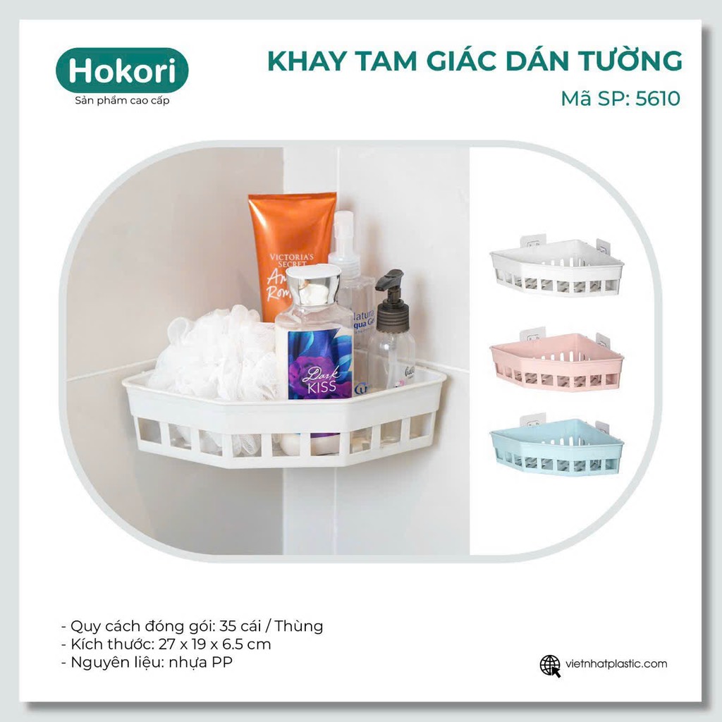 KHAY TAM GIÁC DÁN TƯỜNG HOKORI 5610