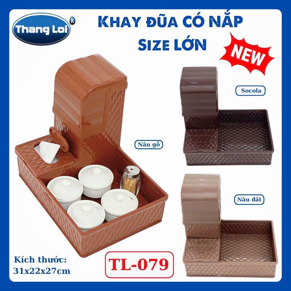 Khay đũa có nắp lớn 079
