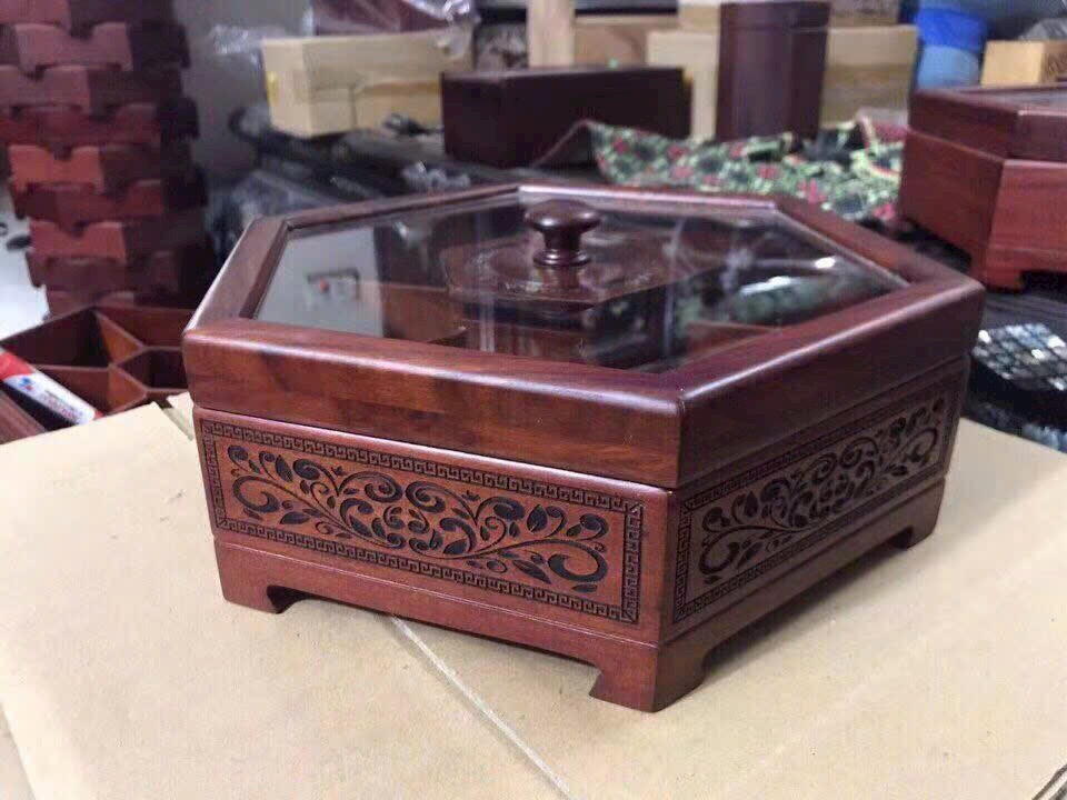 mứt gỗ lục lăng hoa
