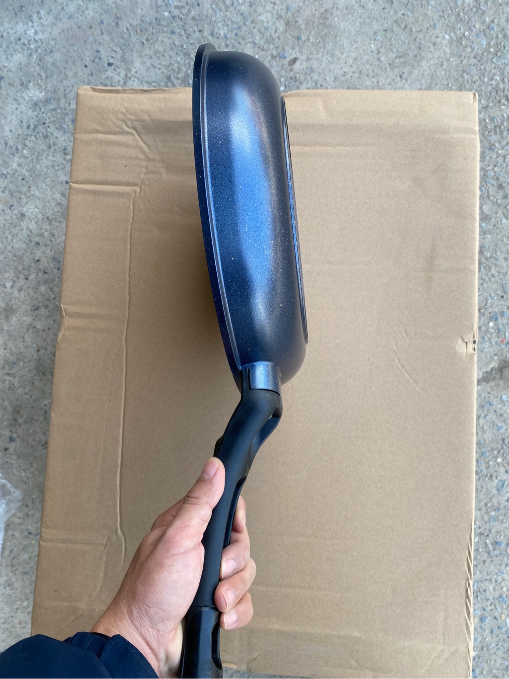 chảo cạn vân đá đáy từ 30 cm hioko
