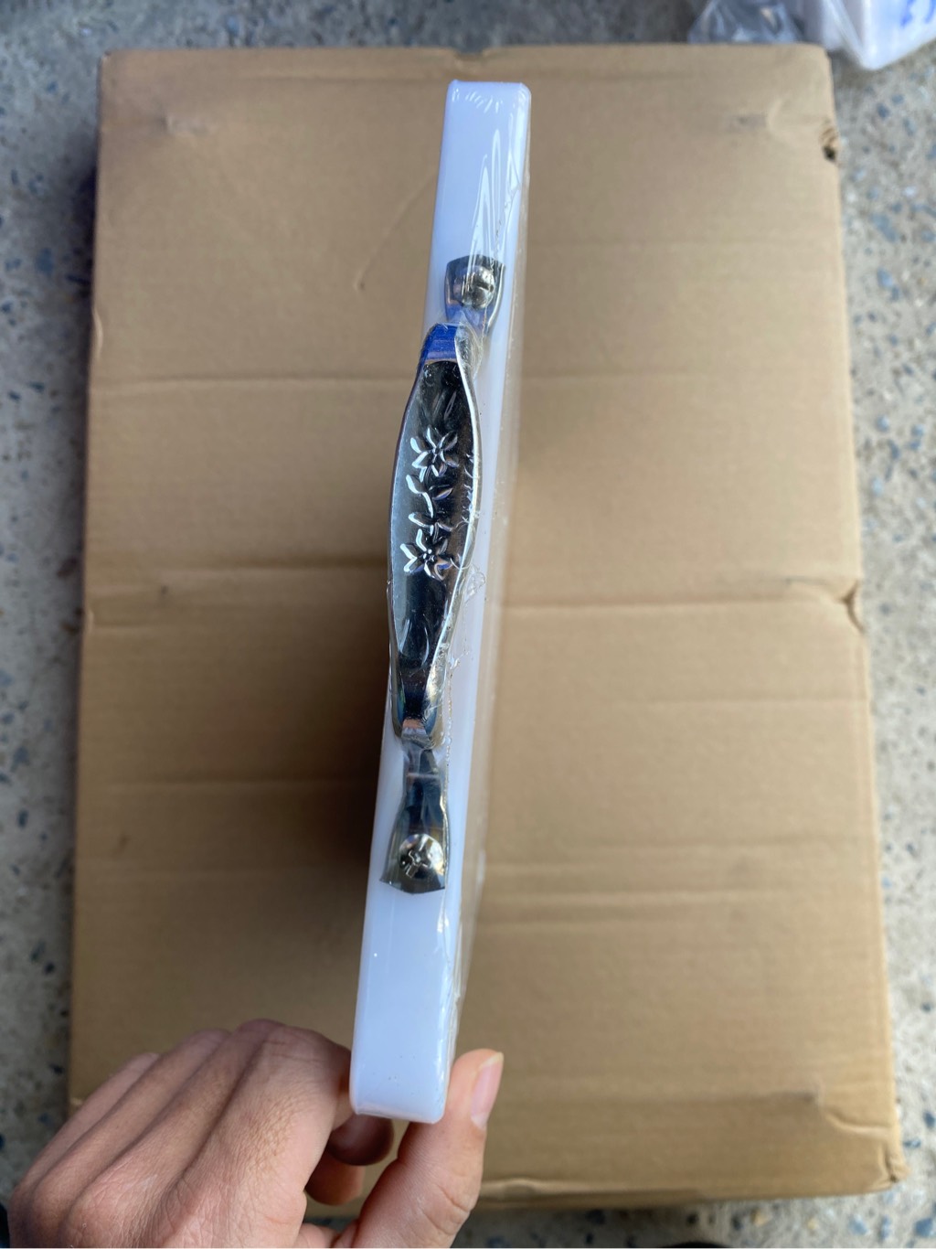 thớt vuông trung quai inox