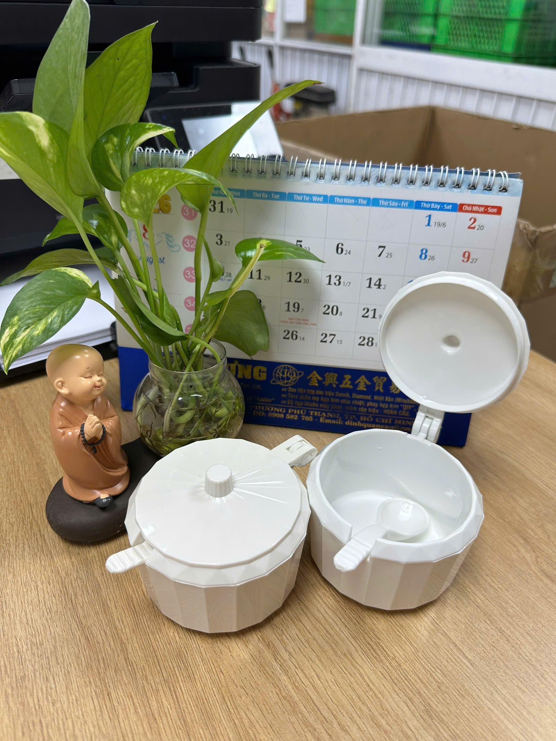 hũ gia vị có muỗng TL087