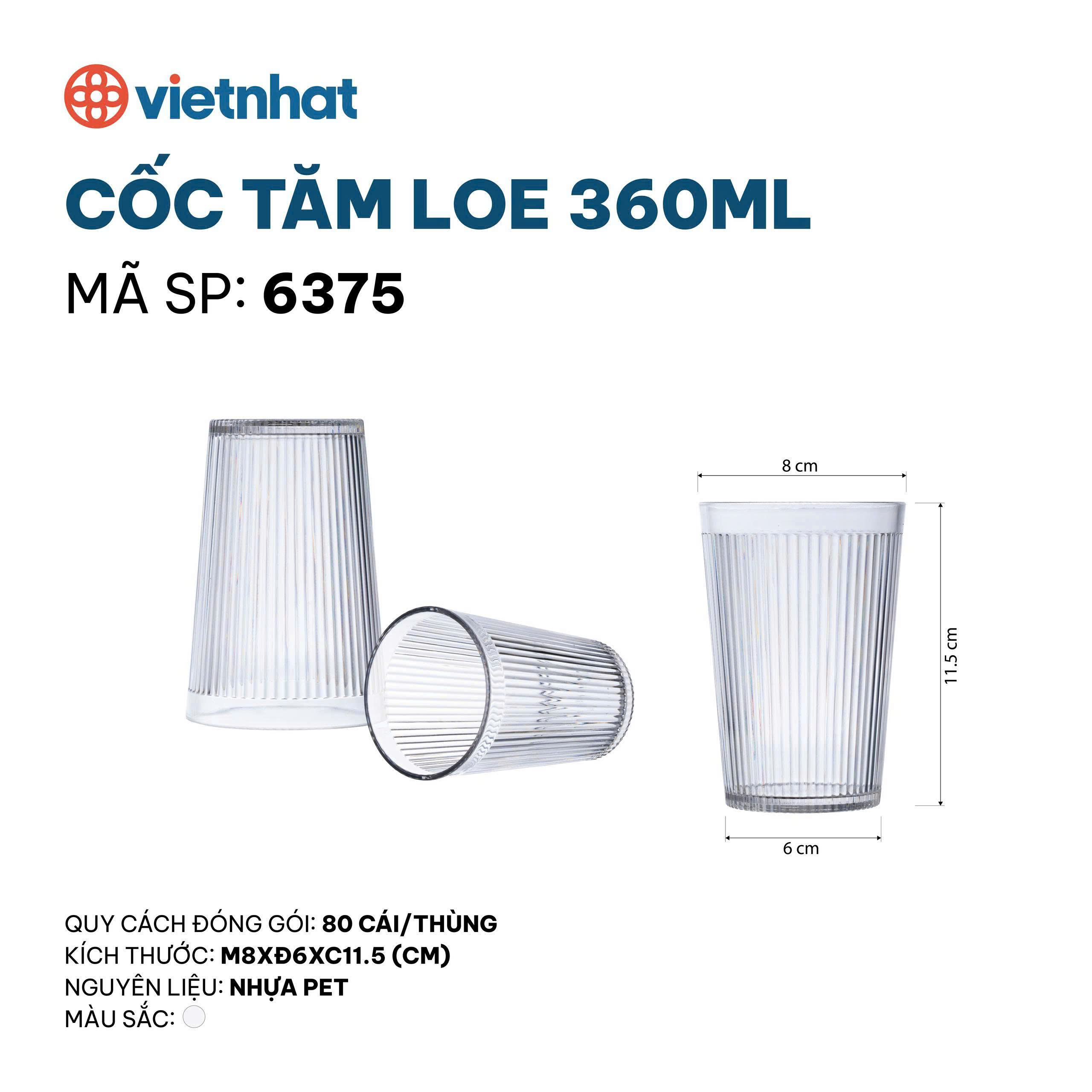 CỐC TĂM LOE 360ML 6375