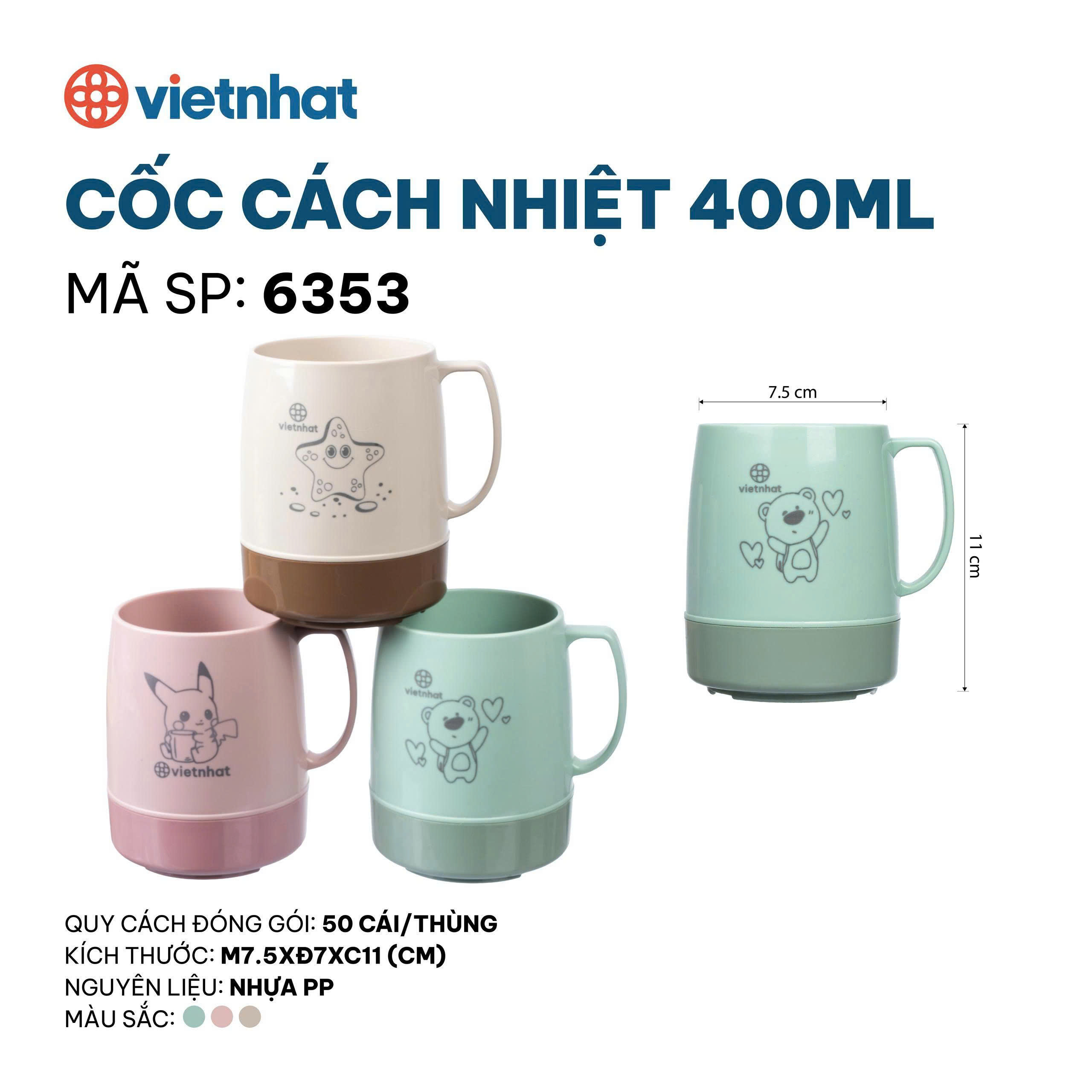 CỐC CÁCH NHIỆT 400ML 6353