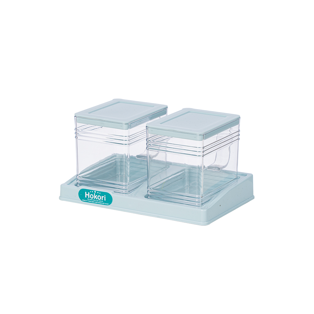 LỌ GIA VỊ VUÔNG BỘ 2 HOKORI 2940