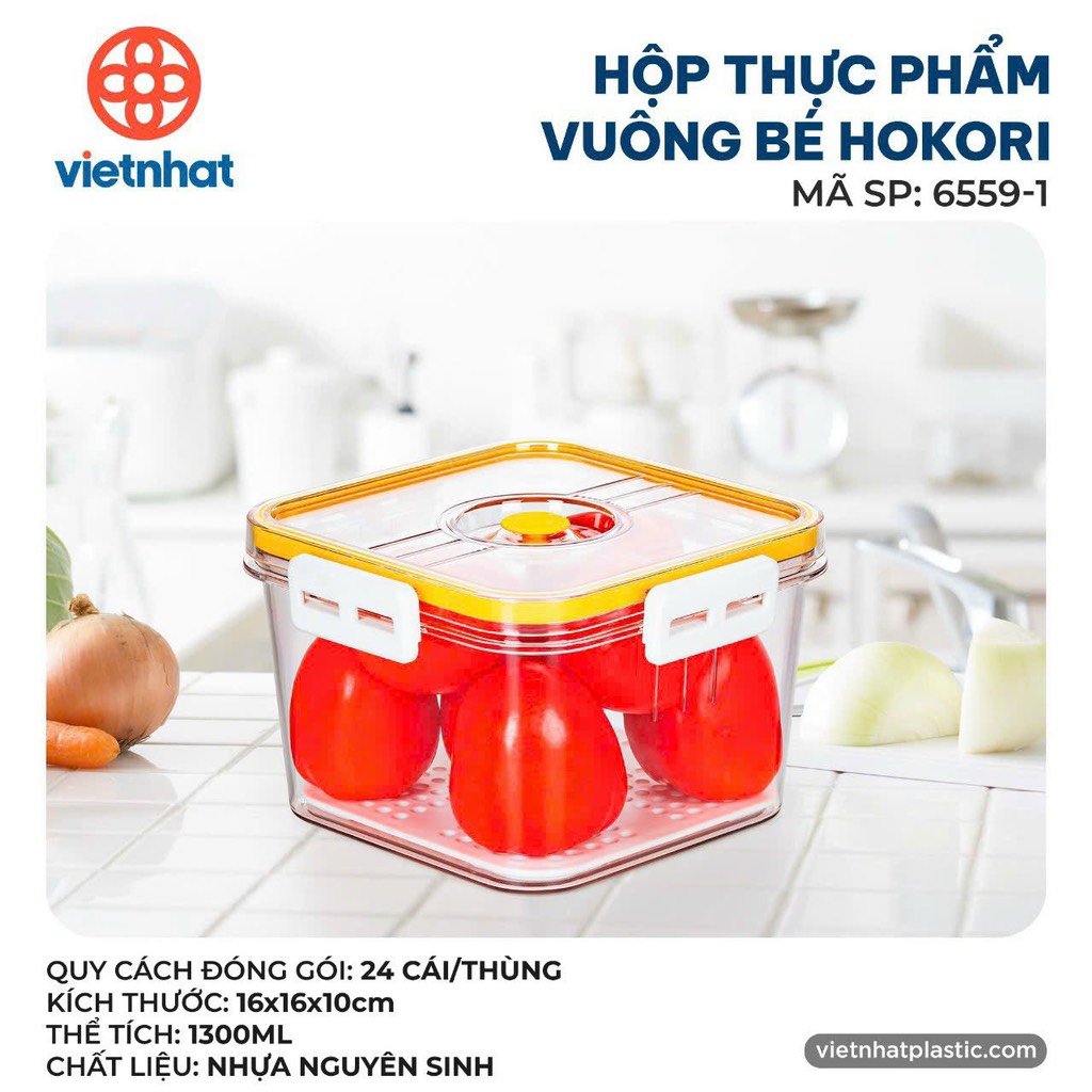 HỘP THỰC PHẨM VUÔNG BÉ HOKORI 6559-1
