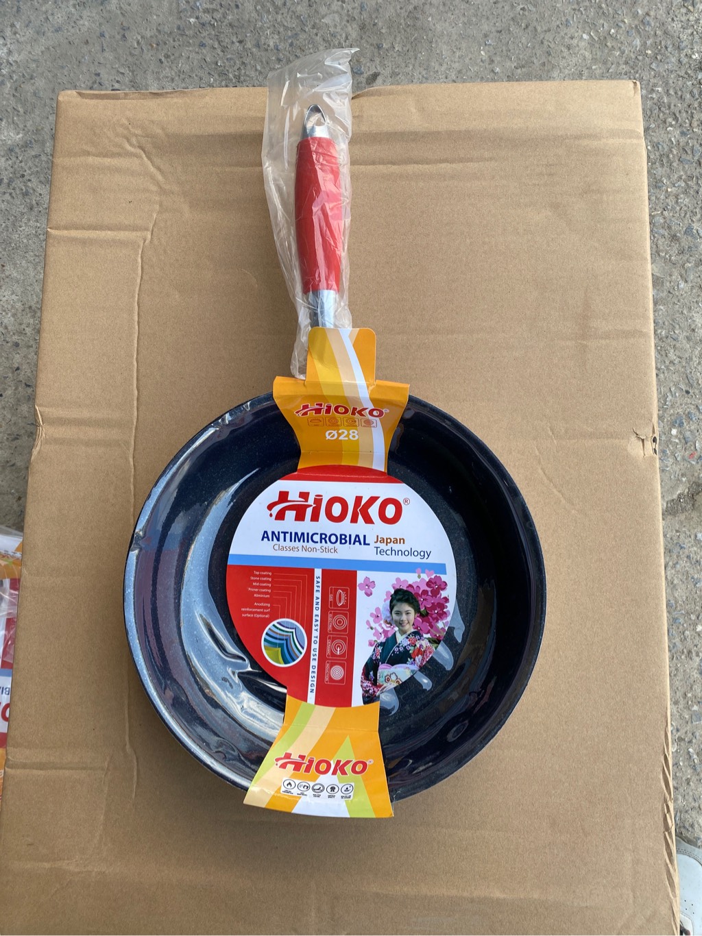 chảo inox liền khối  đáy từ 28 cm hioko