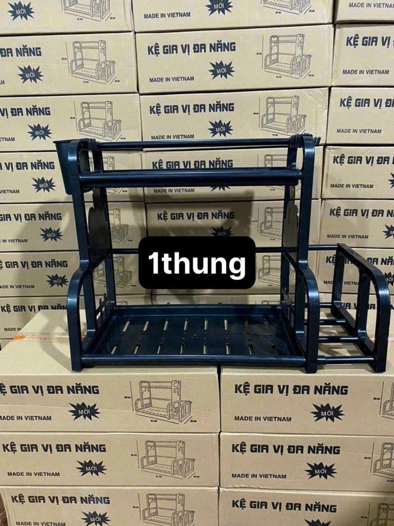 kệ gia vị đa năng đen