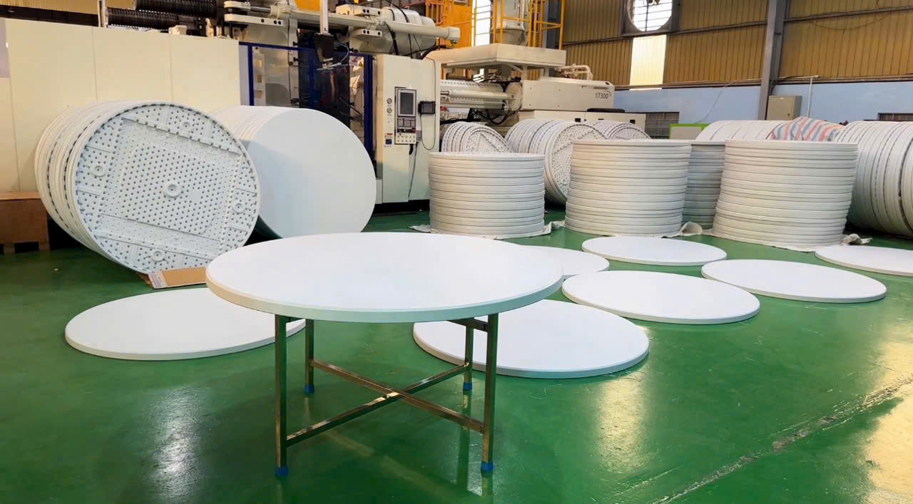 Bàn tròn nhựa 1m4, bàn nhựa 1m4 giá rẻ, bàn nhựa lớn, bàn tròn cao cấp, bàn nhựa cho quán ăn  aladanh-net-vn