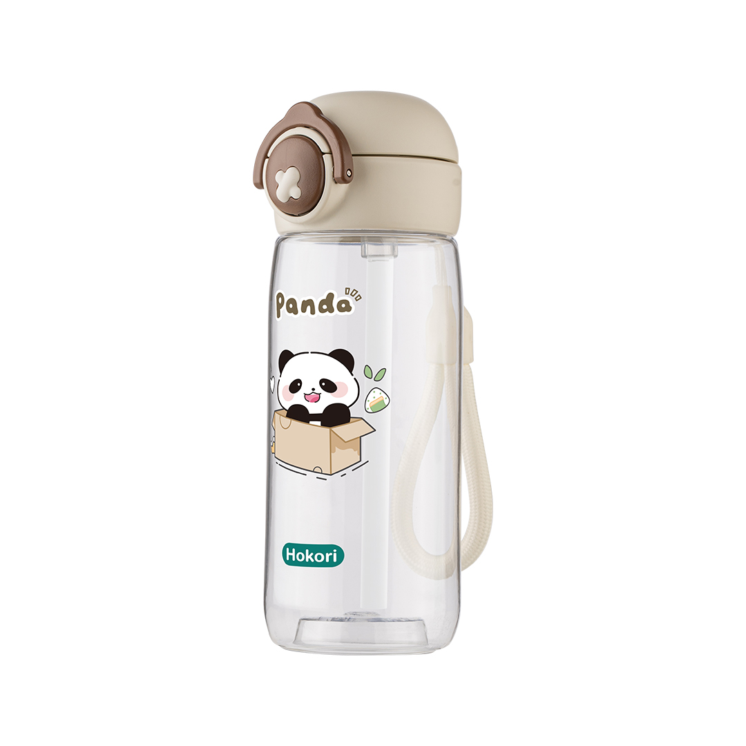 BÌNH NƯỚC TRẺ EM PANDA 480ML HOKORI 0080