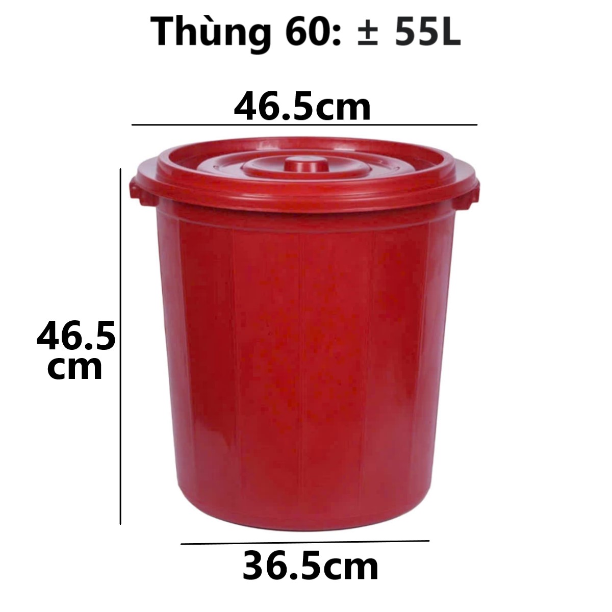 Thùng 60L Gia Long đỏ 9106