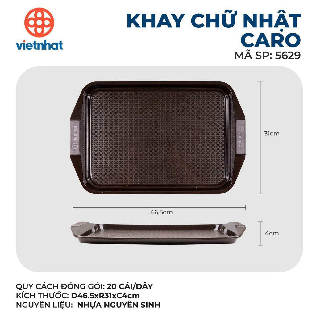 KHAY CHỮ NHẬT CARO 5629