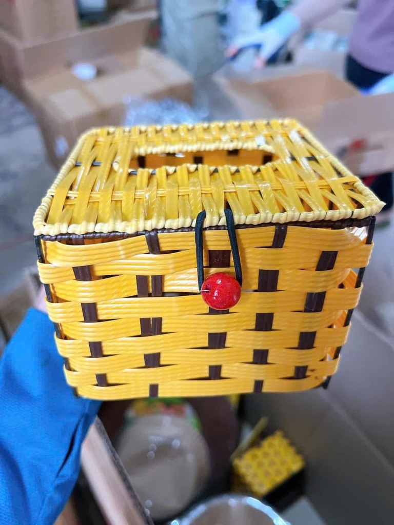 ống giấy mây đan