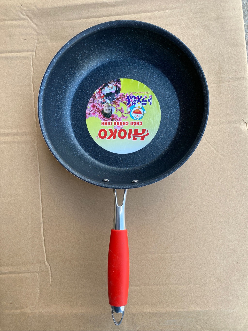 chảo inox liền khối  đáy từ 28 cm hioko