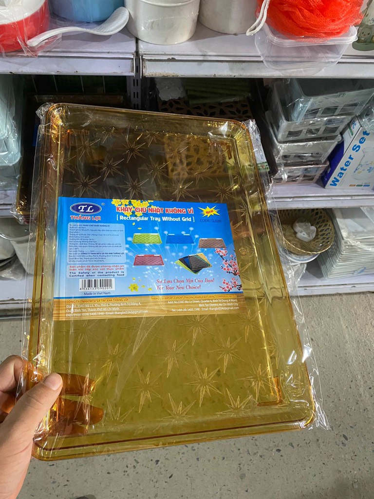 khay chữ nhật không vỉ TL 020