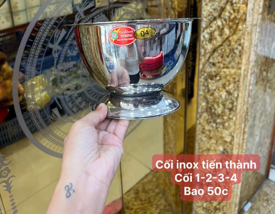 cối chày inox 03 tem đỏ