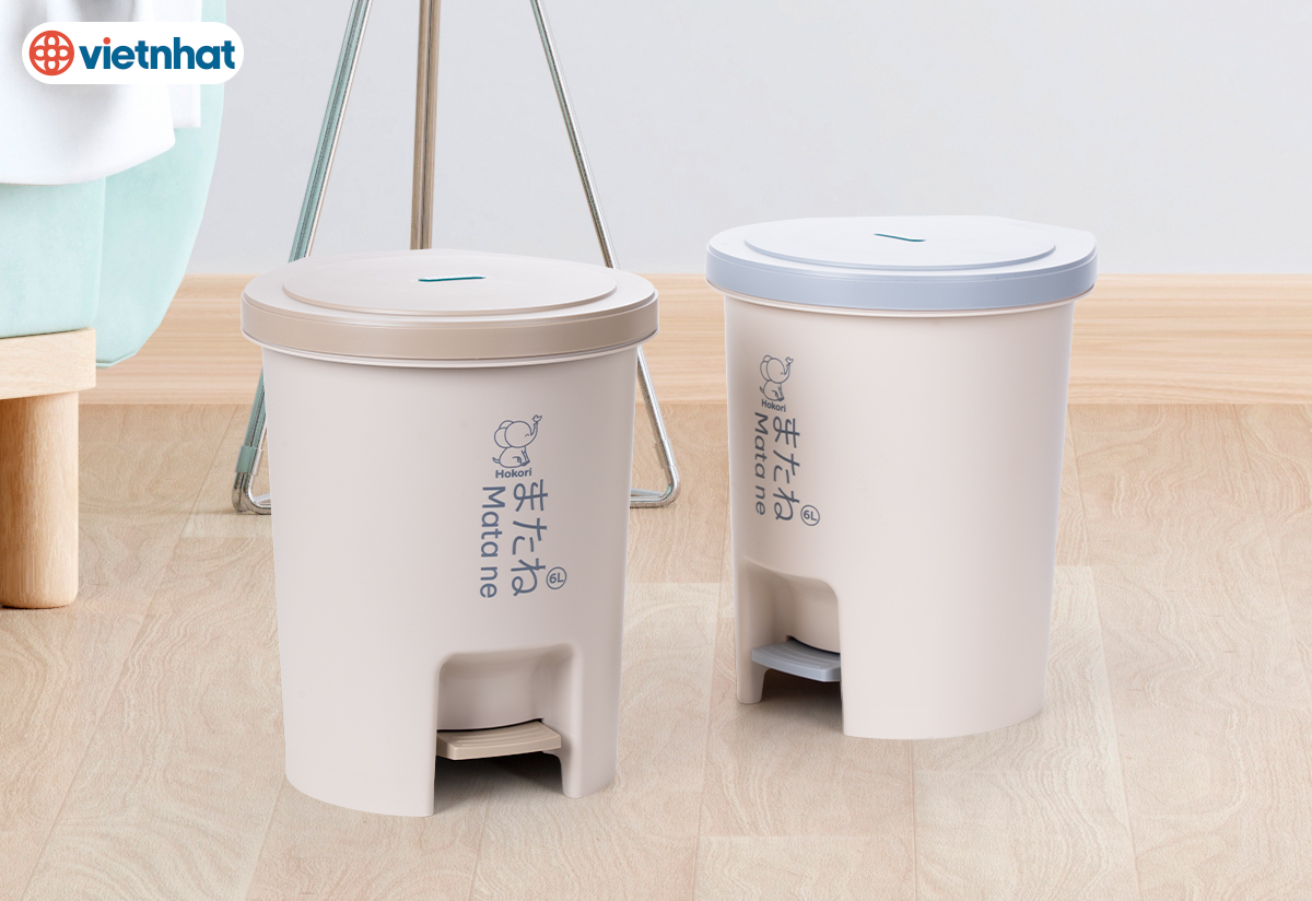 BẬT RÁC TRÒN 6L HOKORI 8068