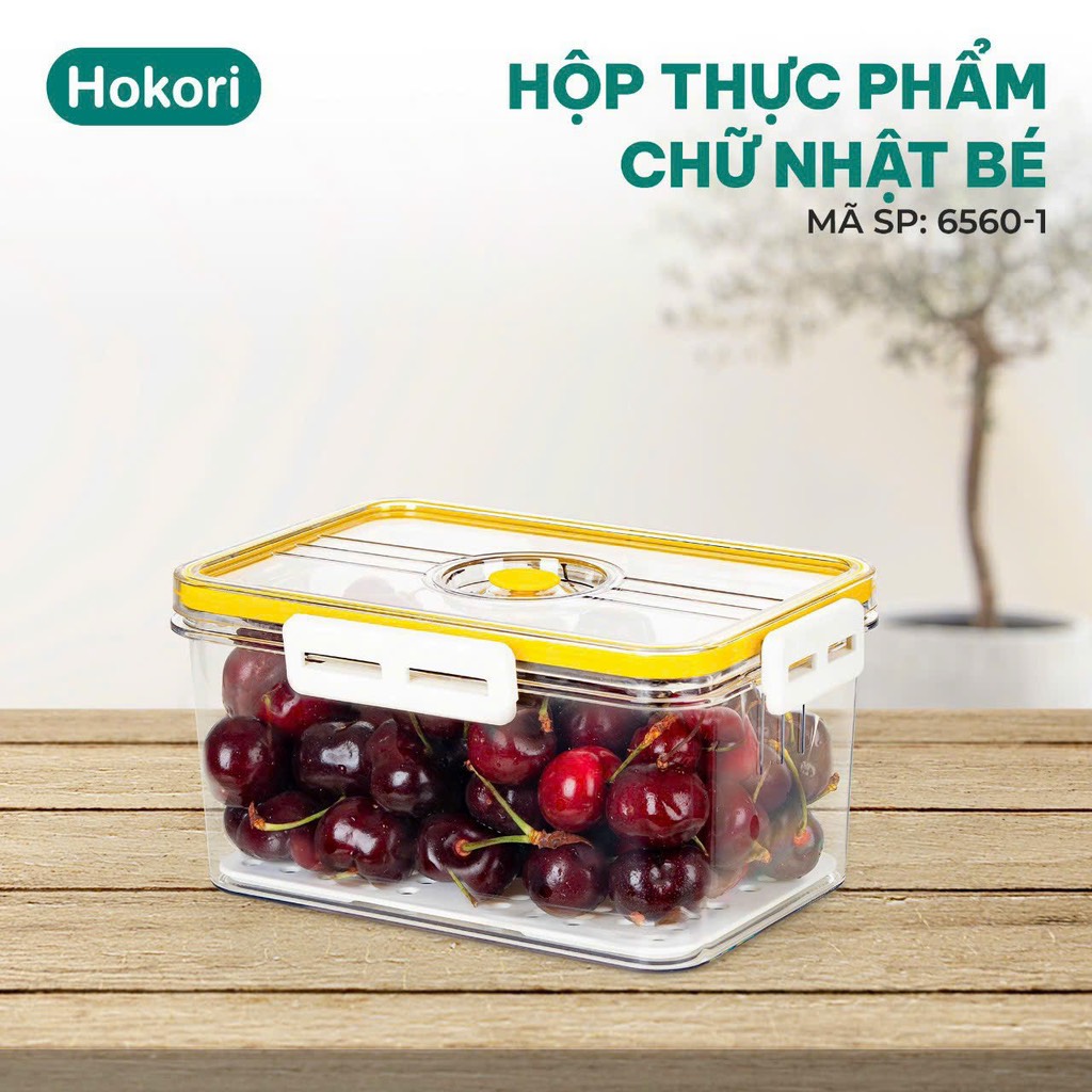 HỘP THỰC PHẨM CHỮ NHẬT BÉ HOKORI 6560-1