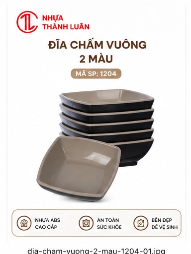 ĐĨA CHẤM VUÔNG 2 MÀU 1204