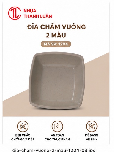 ĐĨA CHẤM VUÔNG 2 MÀU 1204
