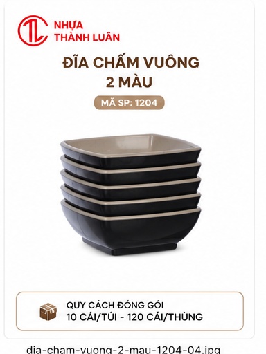 ĐĨA CHẤM VUÔNG 2 MÀU 1204