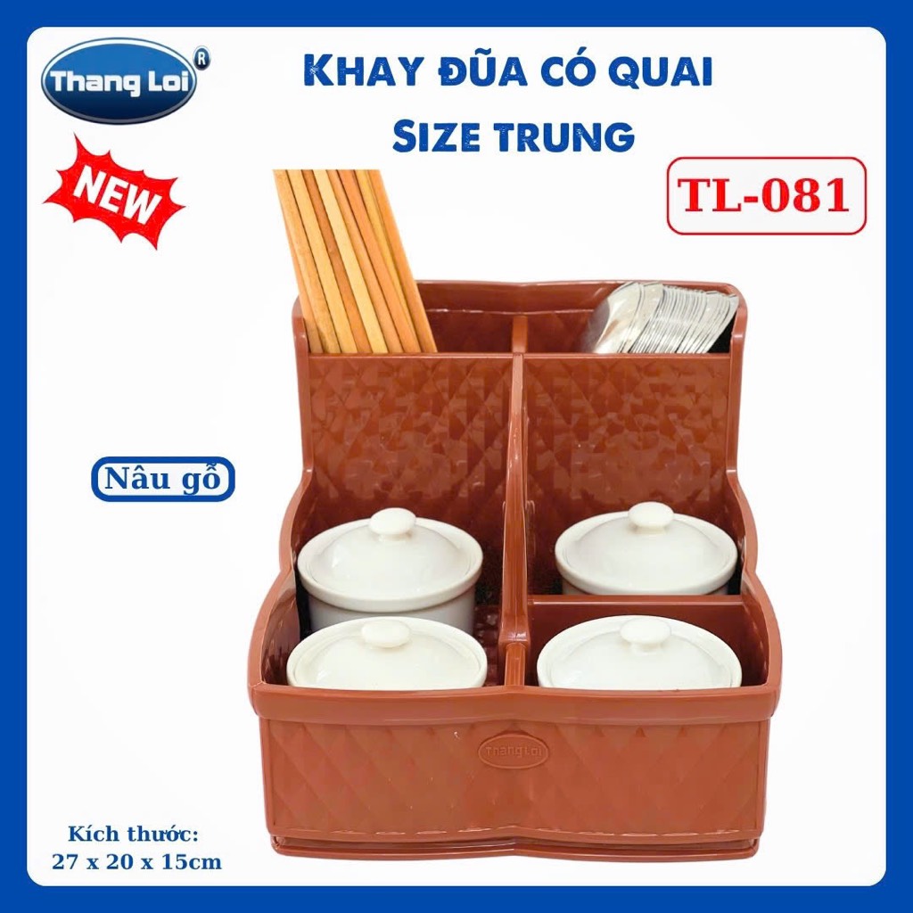 Khay đũa có quai trung 081