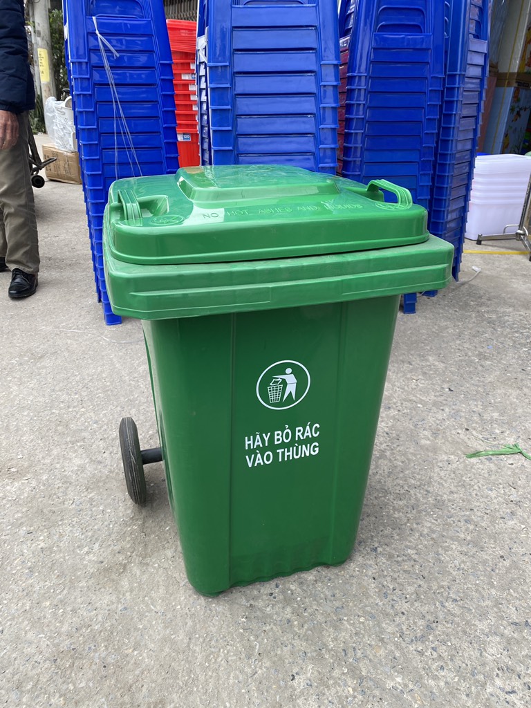THÙNG RÁC CÔNG CỘNG 80L BÁNH XE
