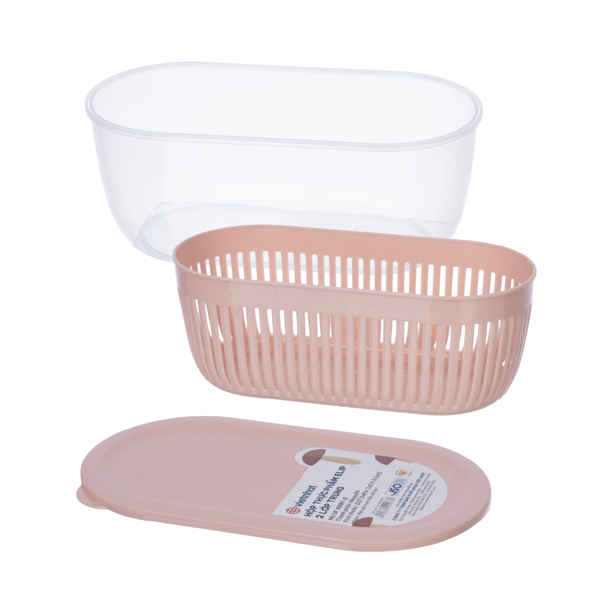 HỘP THỰC PHẨM ELIP 2 LỚP TRUNG 6597-2