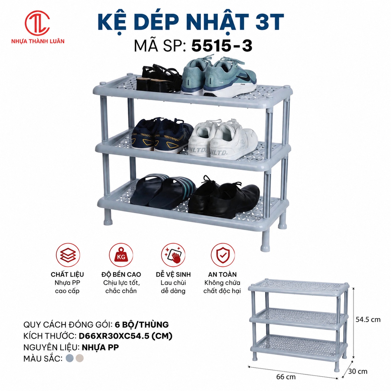 KỆ DÉP NHẬT 3T 5515-3