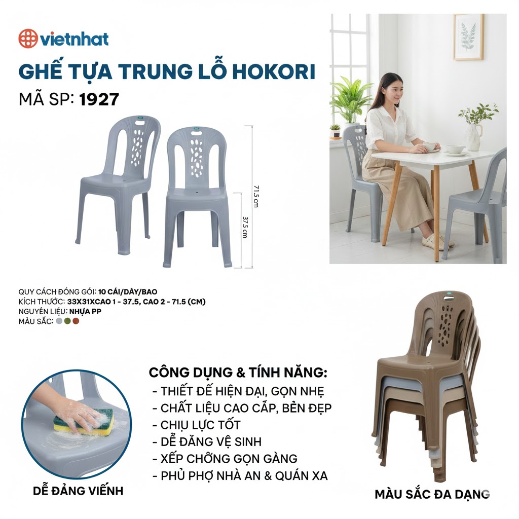 GHẾ TỰA TRUNG LỖ HOKORI 1927