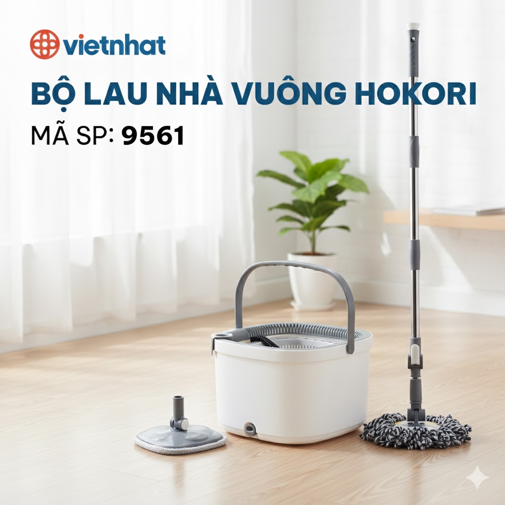 BỘ LAU NHÀ VUÔNG HOKORI 9561