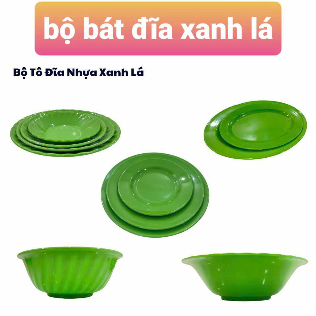 bát cơm rosa xanh