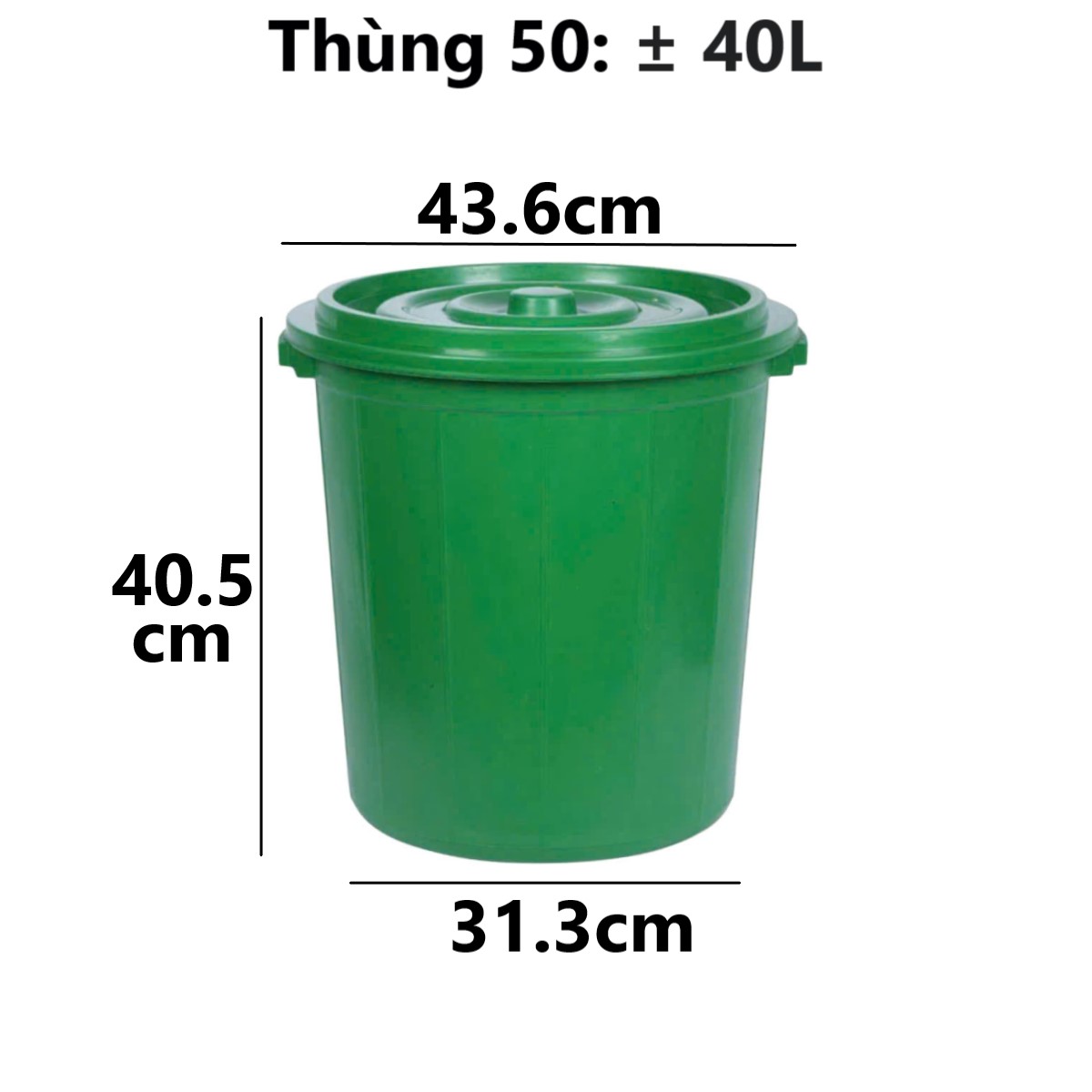 Thùng 50L Gia Long đỏ 9105
