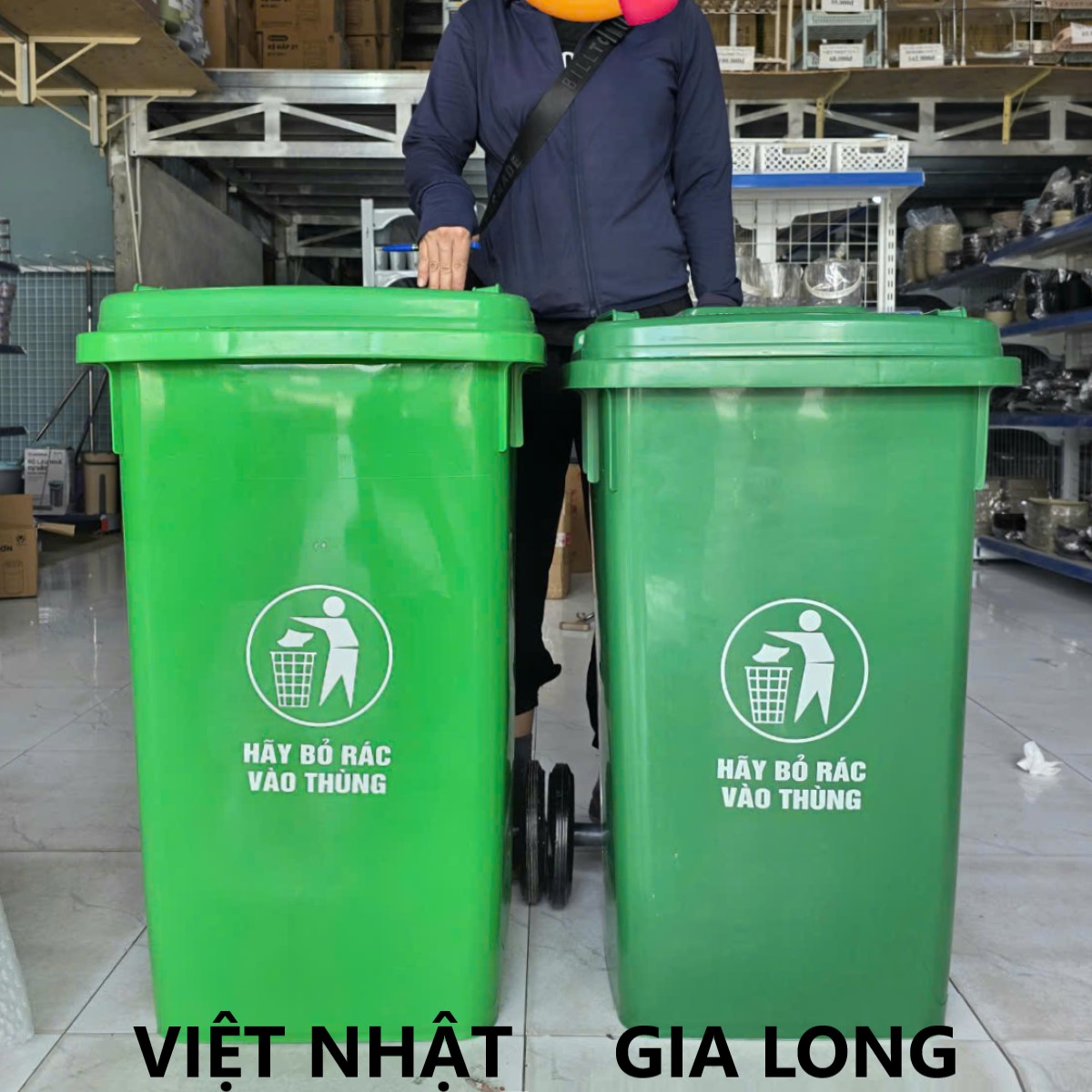 THÙNG RÁC CÓ BÁNH XE 100L GLCC 9108