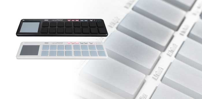 Midi Controller Korg Nano Pad 2 có hai màu cơ bản trắng và đen, cho bạn thoải mái lựa chọn