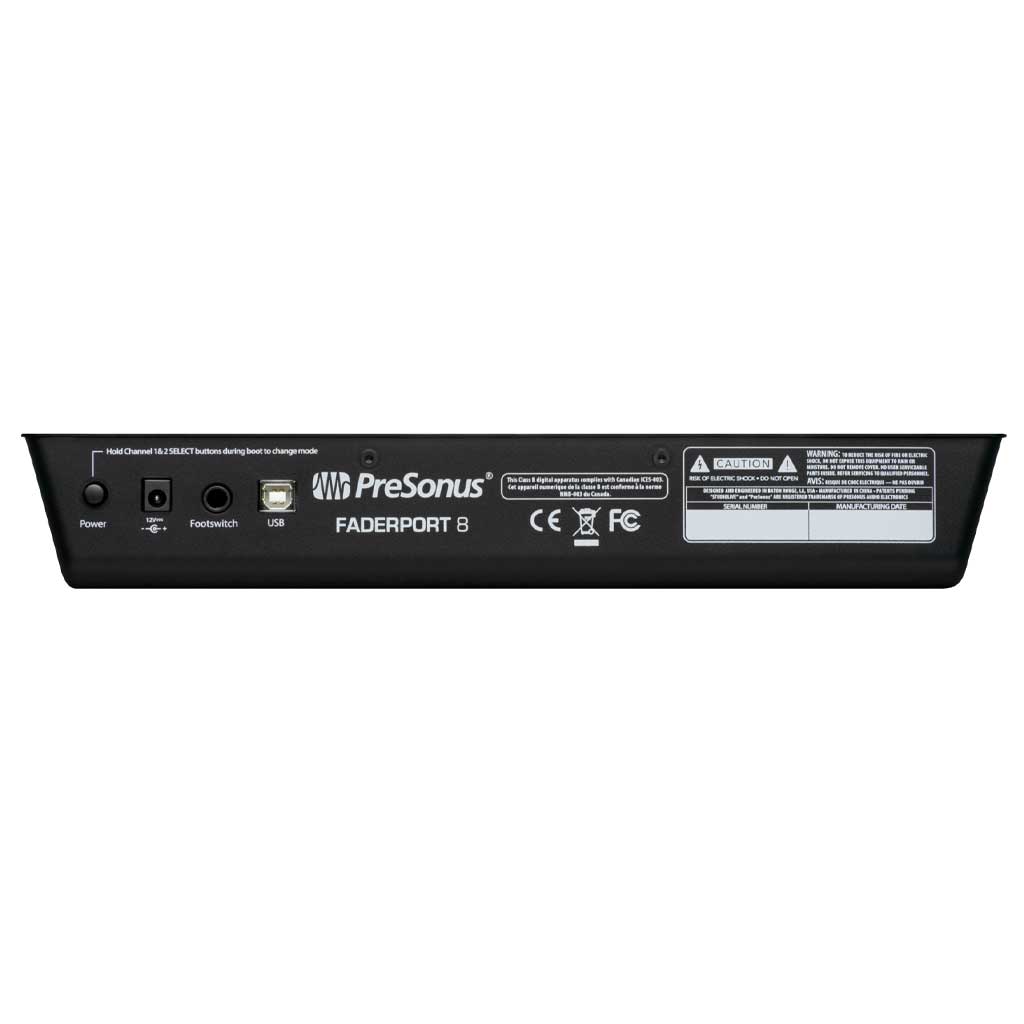 Bàn Điều Khiển PreSonus FaderPort 8 có các cổng kết nối cơ bản 