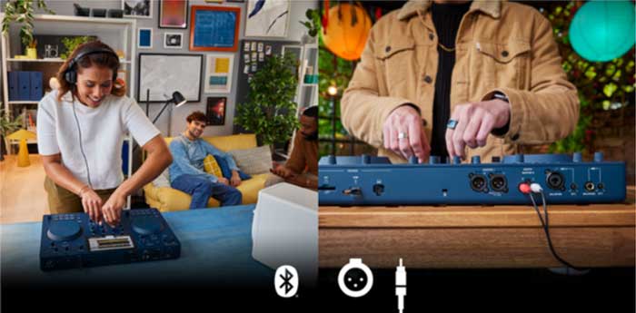 Bàn Dj Độc Lập AlphaTheta OMNIS-DUO tương thích được nhiều thiết bị nhờ thiết kế đa dạng cổng kết nối