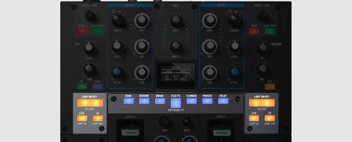Các nút điều chỉnh hiệu ứng của Bàn DJ Mixer Rane Seventy 