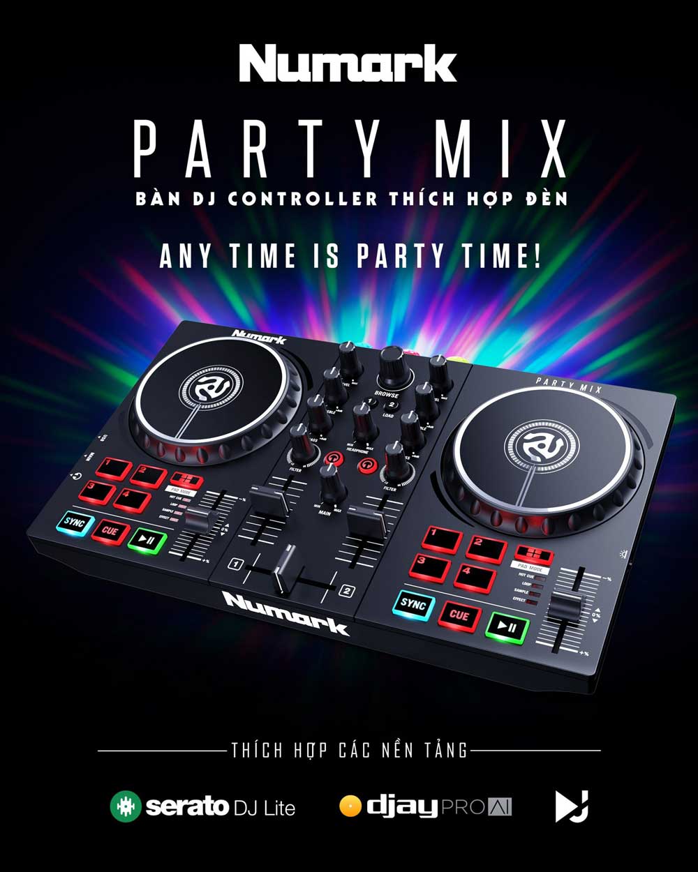 Bàn DJ Numark Party Mix 2 là thứ mà các DJ chuyên nghiệp không thể bỏ qua