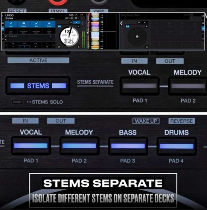 Bàn DJ Pioneer DJ DDJ-REV5 tích hợp thêm nhiều nút điều khiển, linh hoạt khi sử dụng