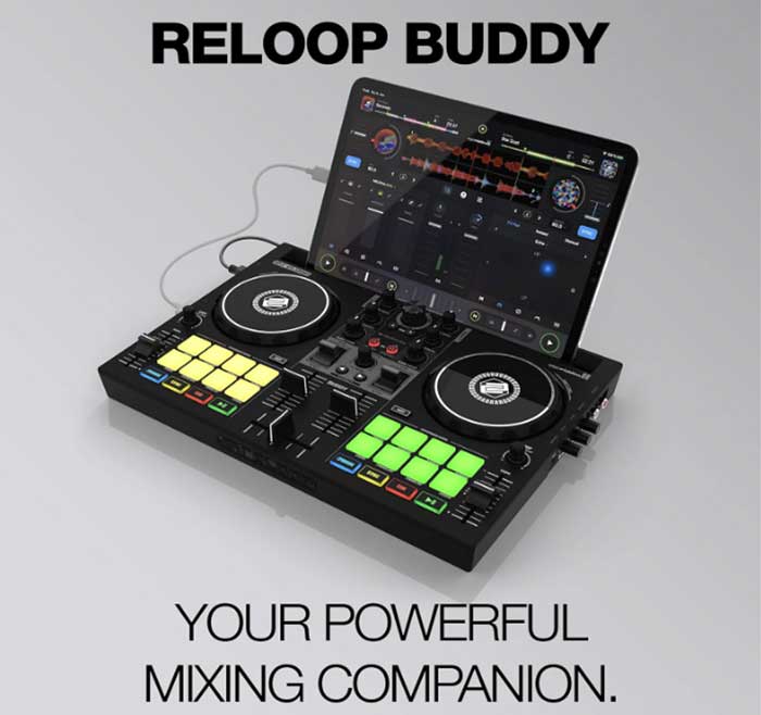 Bàn DJ Reloop Buddy kết nối được với thiết bị thông minh bằng Bluetooth