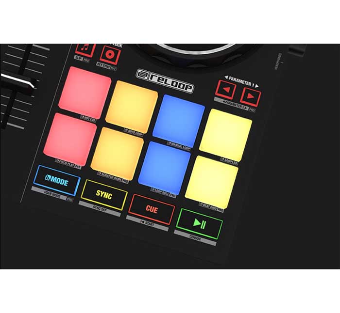 Bàn DJ Reloop Ready thiết kế nút Pad hiệu ứng hiện đại 