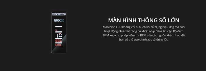 Màn hình cung cấp các thông số âm thanh của Bàn Mixer DJ Reloop RMX-60 4+1