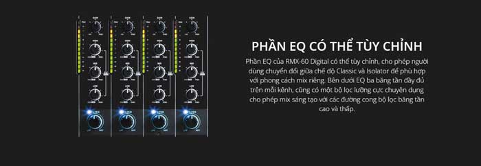 Giới thiệu cơ bản về chức năng điều chỉnh EQ của Bàn Mixer DJ Reloop RMX-60 4+1