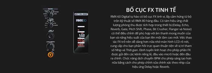 Giới thiệu về tính năng FX của Bàn Mixer DJ Reloop RMX-60 4+1