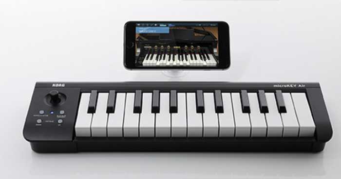 Midi Controller Korg microKEY2 Air-25 có thể kết nối với các thiết bị di dộng khác