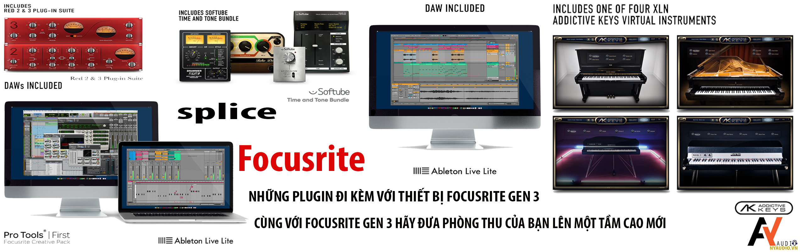 Focusrite Scarlett solo Studio gen 3 giá tốt bảo hành 3 năm