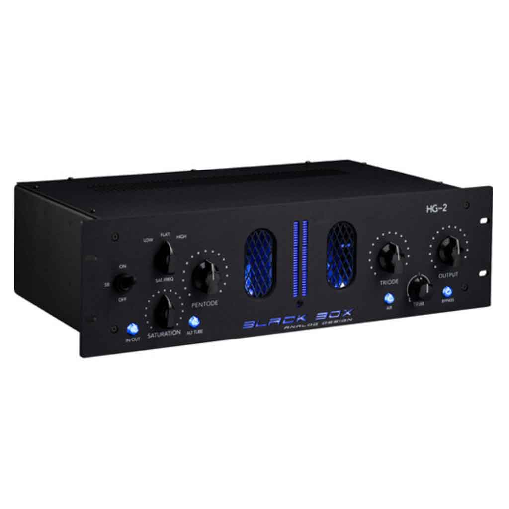 Black Box Analog Design HG-2 Stereo Analog hình đang được miêu tả sản phẩm đang được đặt trong khoảng không nền trắng
