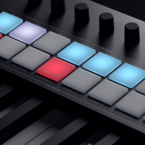 Novation Launchkey Mini 25 MK4 có các nút pad vừa tay, bạn có thể thoải mái khi đang sáng tạo âm nhạc