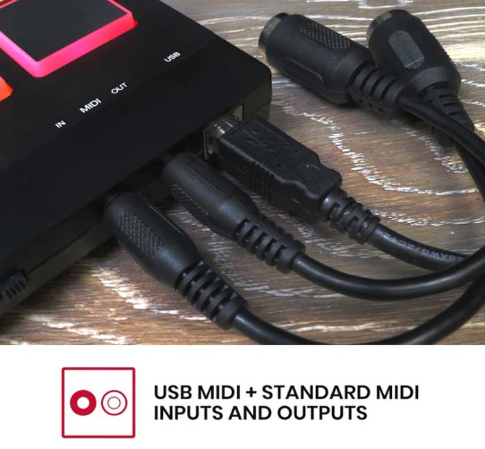 Bàn Điểu Khiển Akai MPX8 có đa dạng các cổng kết nối 
